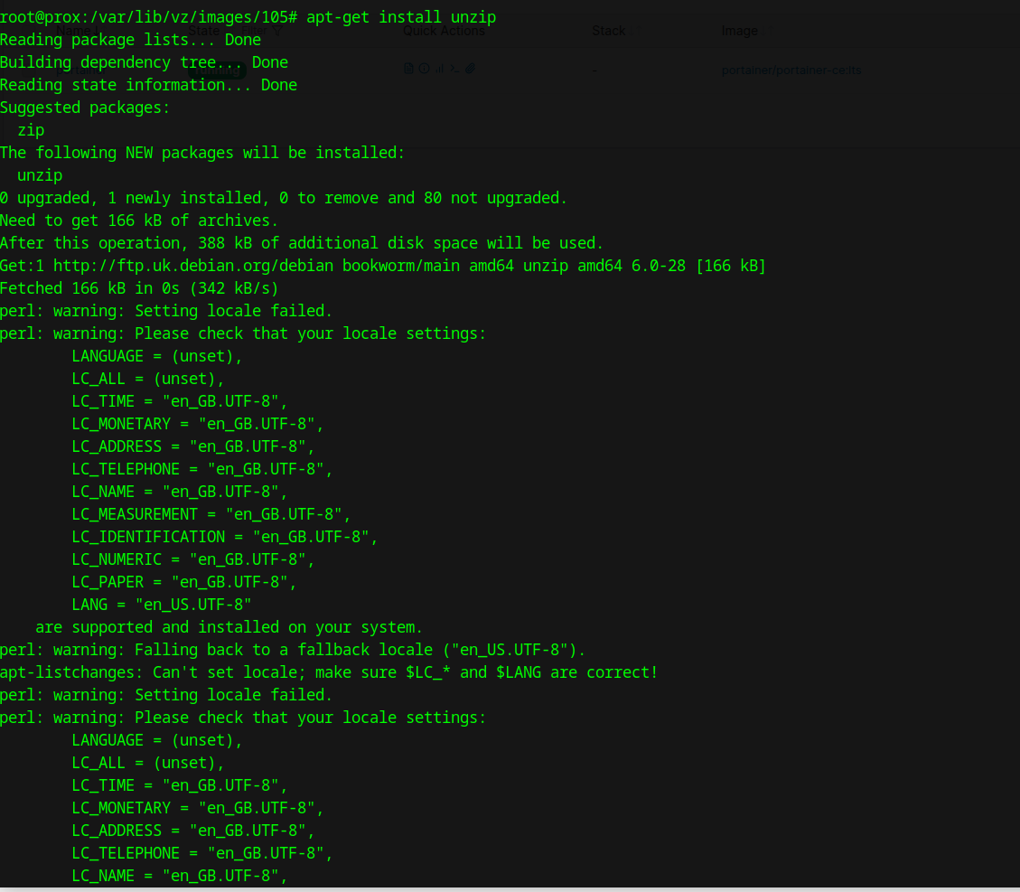 13 installing unzip for extraction of metasploitable